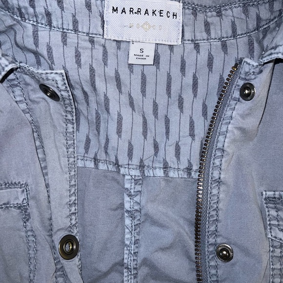 Marrakech for Anthropologie Dusty Blue Utility Anorak Jacket Small S - Picture 3 of 4